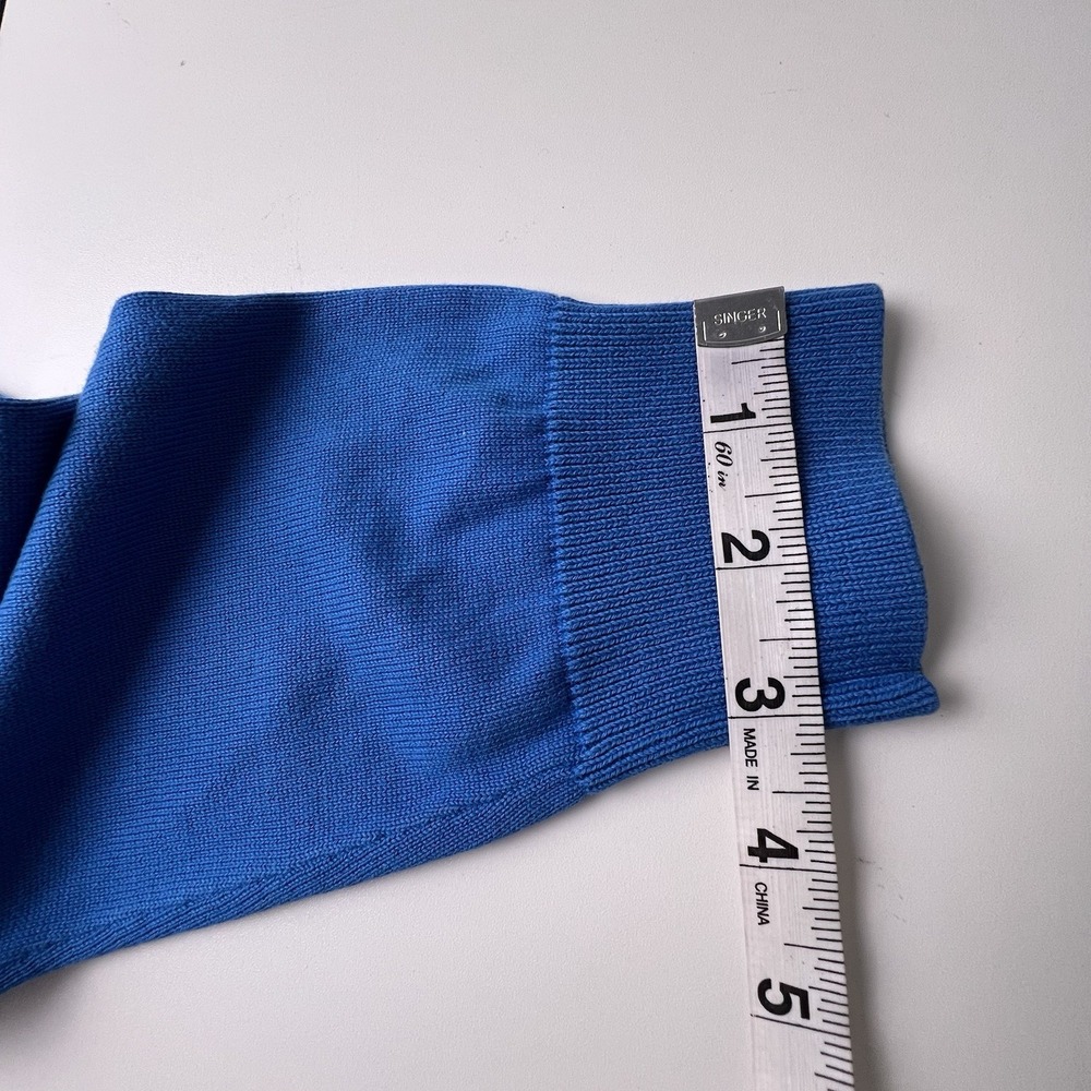 Lacoste Sweater Men's Size 4 (Medium) Blue Cotton V Neck Crocodile Logo Pullover - Picture 11 of 13